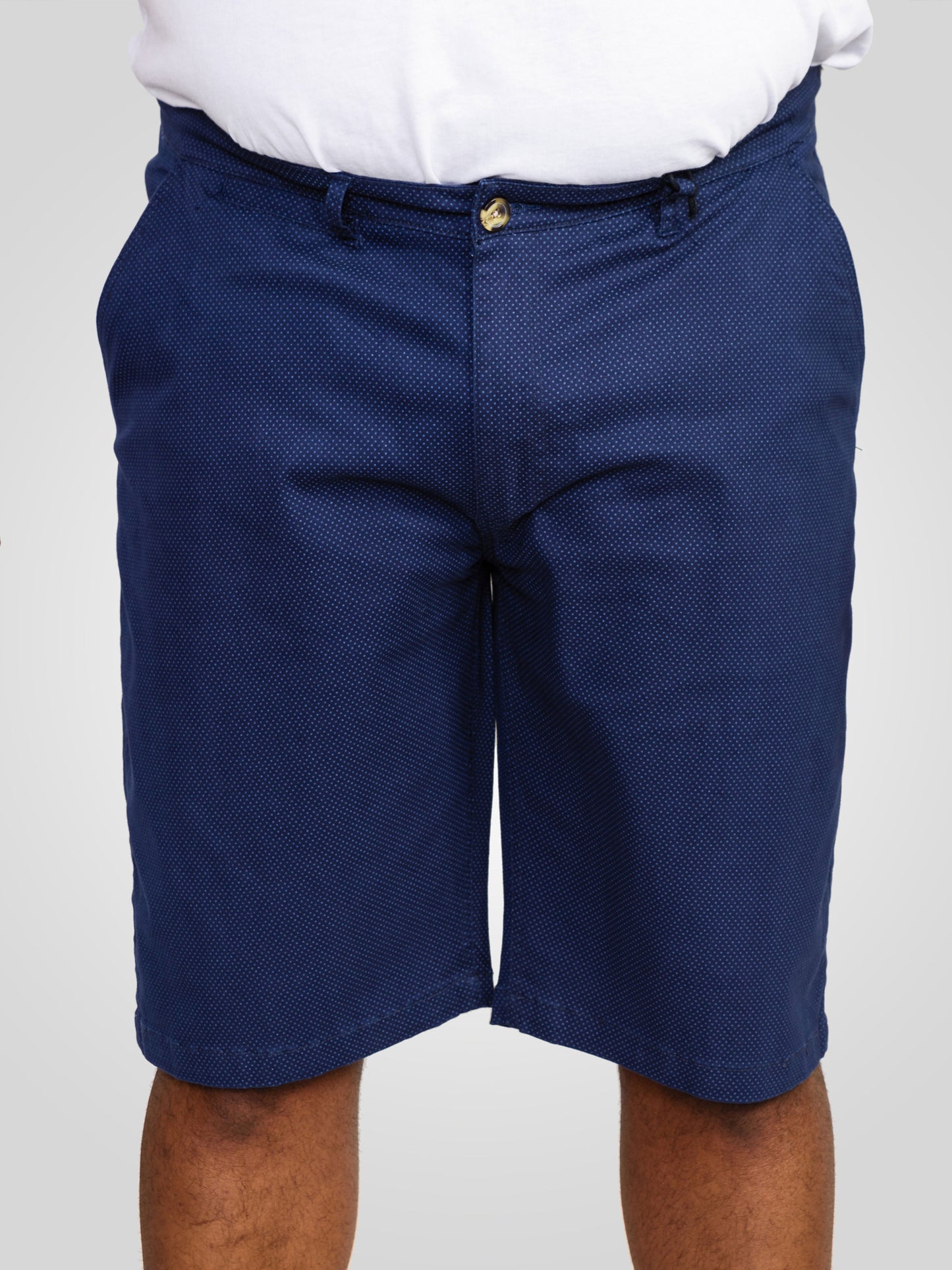 WARREN -D555 Navy Blue Stretch Chino Shorts