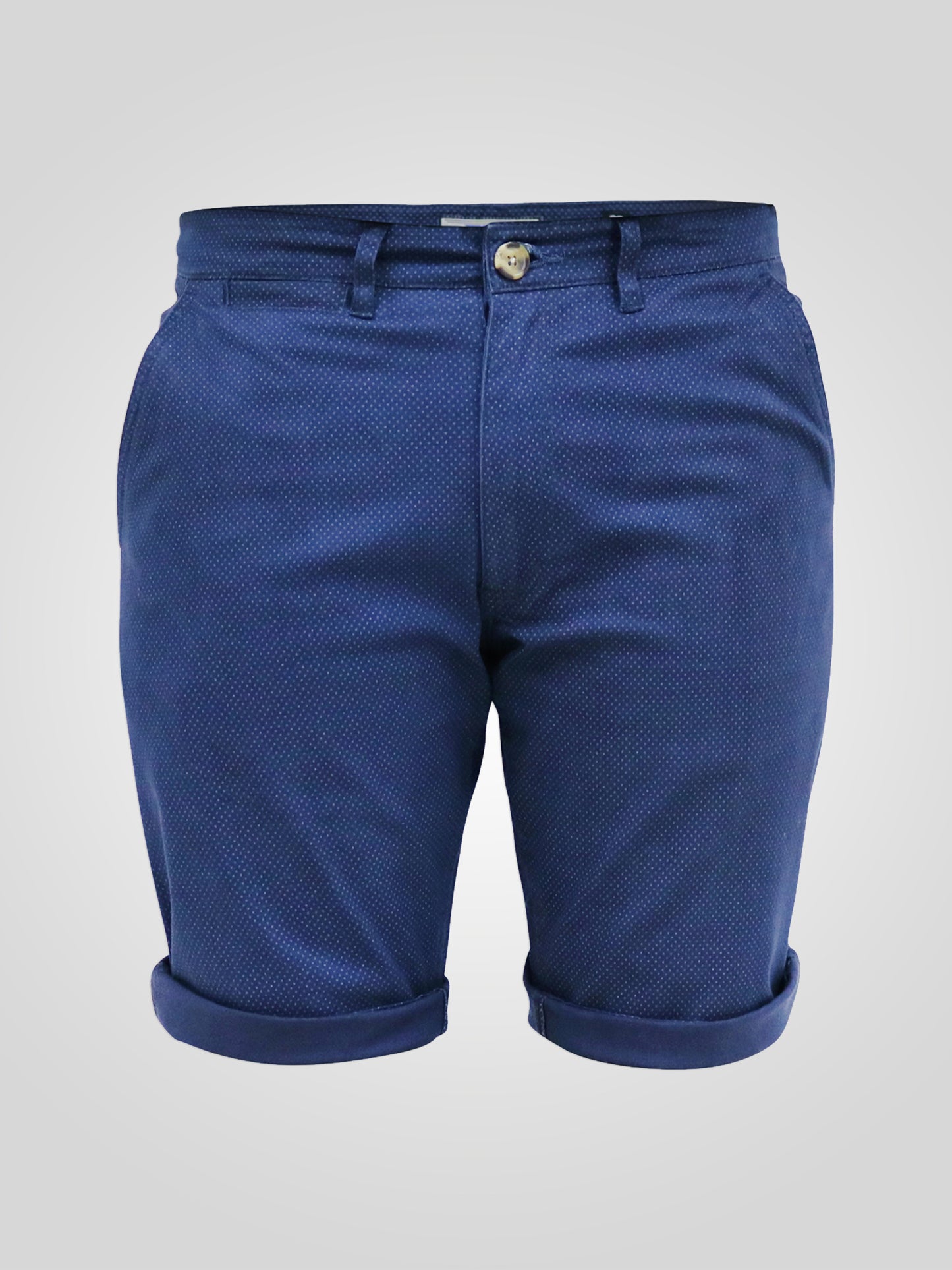 WARREN -D555 Navy Blue Stretch Chino Shorts