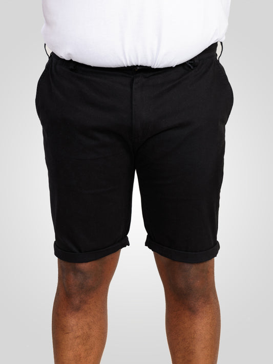 NELSON 2 -D555 Black Stretch Chino Shorts
