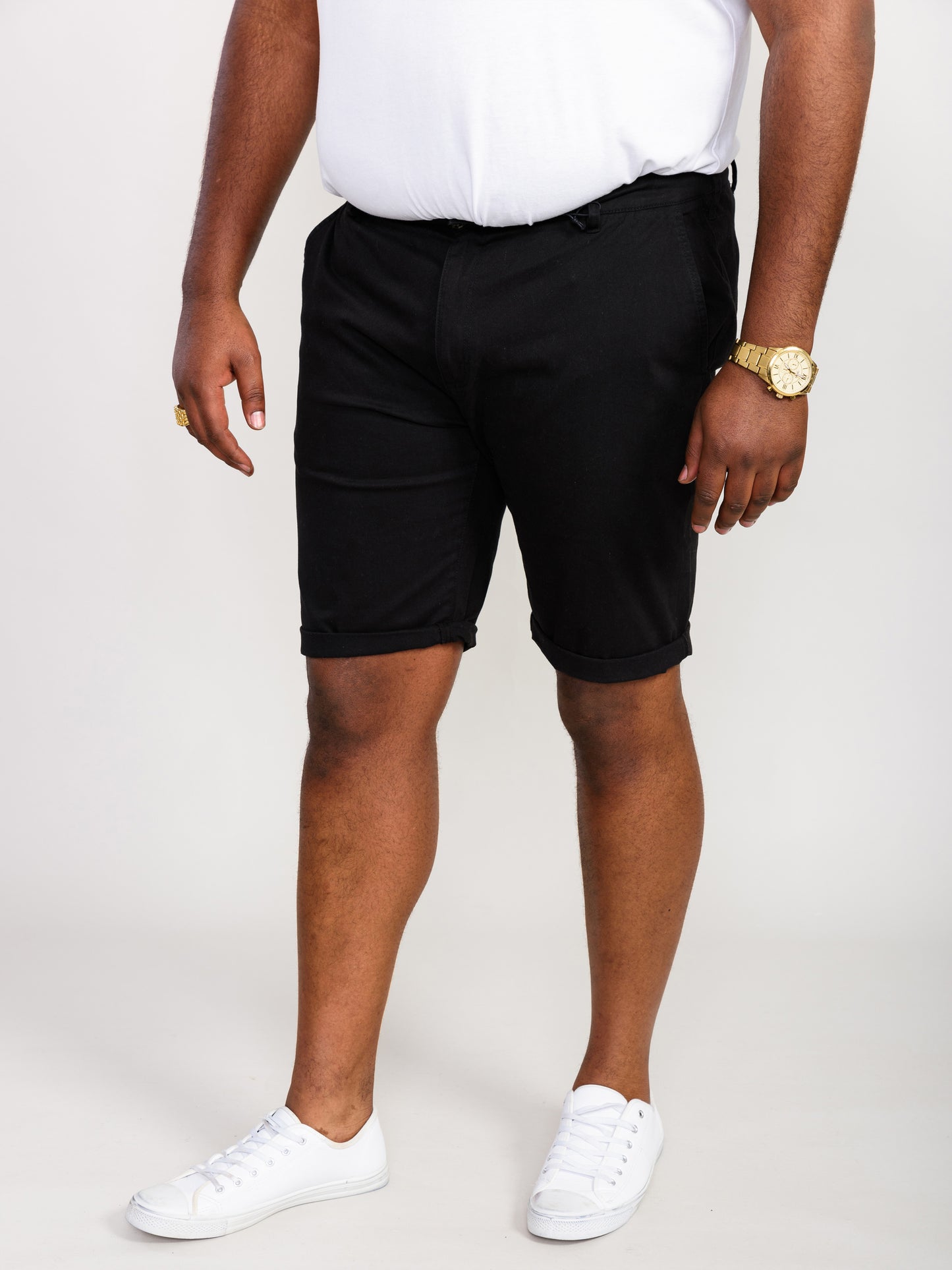 NELSON 2 -D555 Black Stretch Chino Shorts