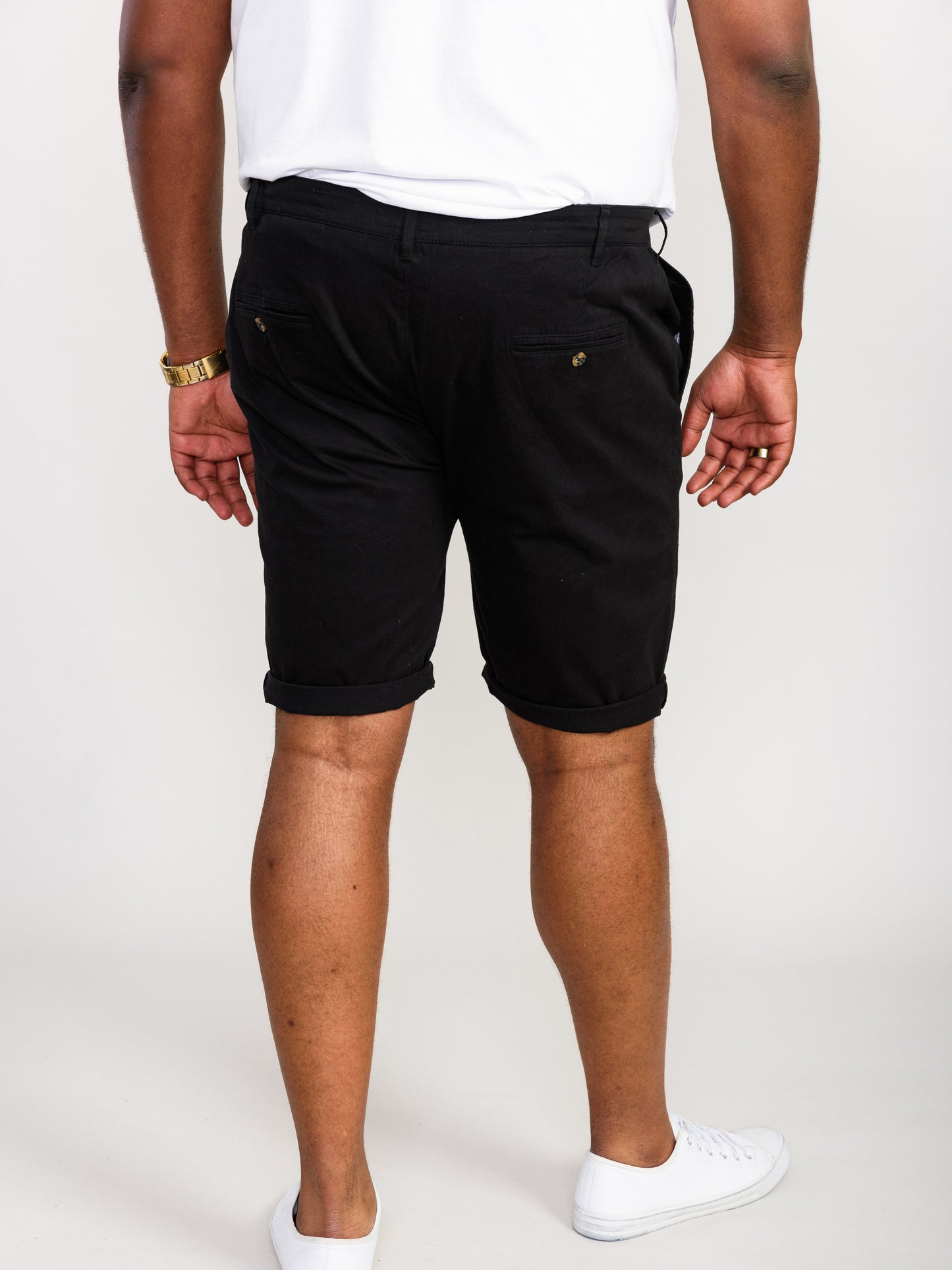 NELSON 2 -D555 Black Stretch Chino Shorts