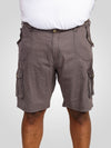 MELTON -D555 Dark Grey Cotton Cargo Shorts