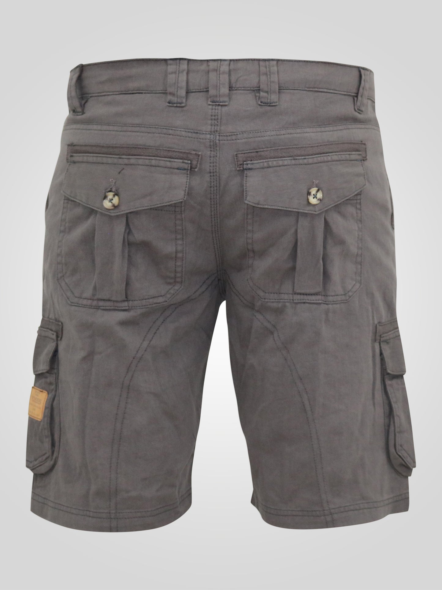 MELTON -D555 Dark Grey Cotton Cargo Shorts