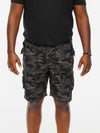 ZAVIER -D555 Black Camouflage Camo Cotton Cargo Shorts