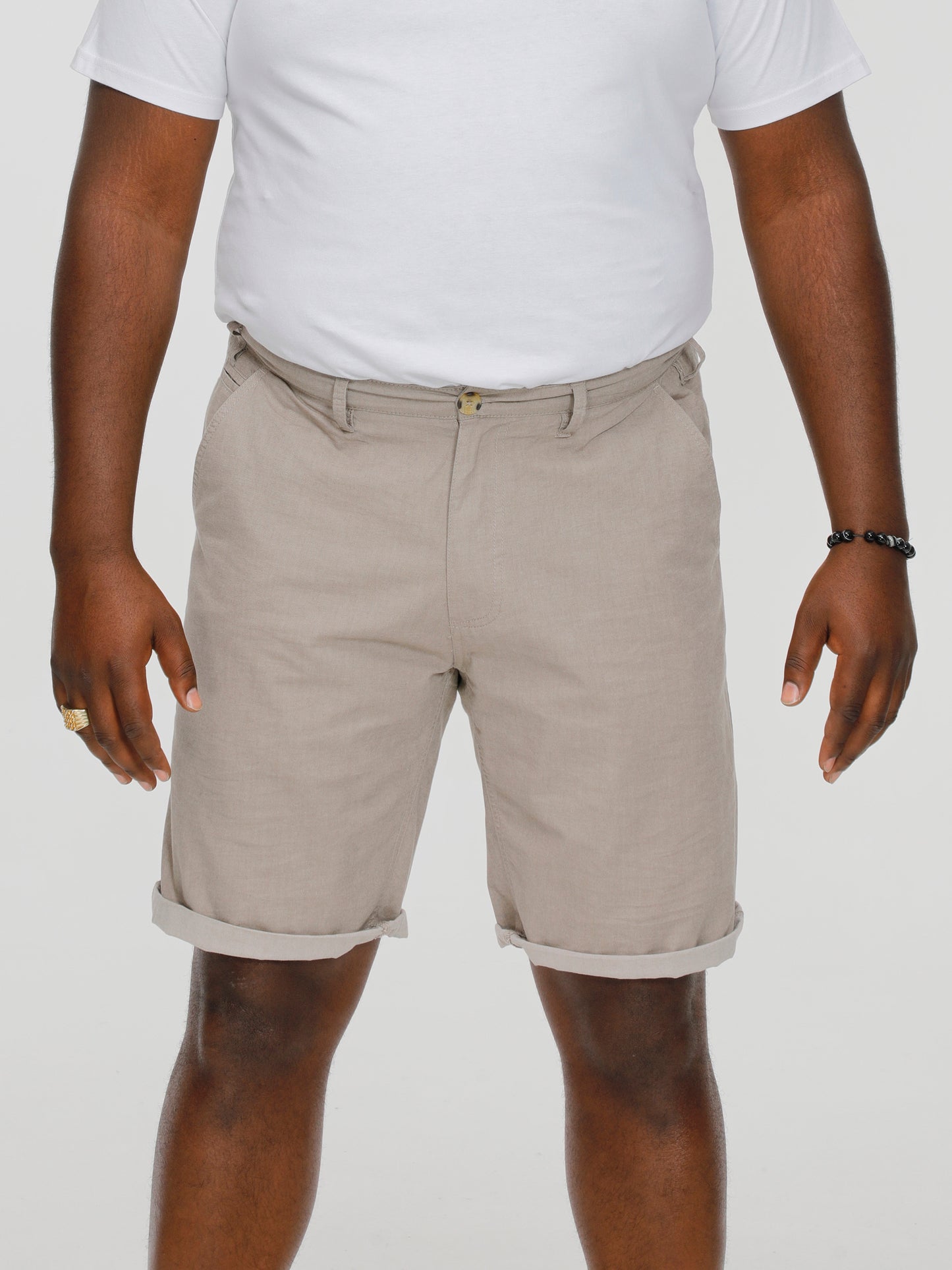 ELON -D555 Stone Stretch Chambray Shorts