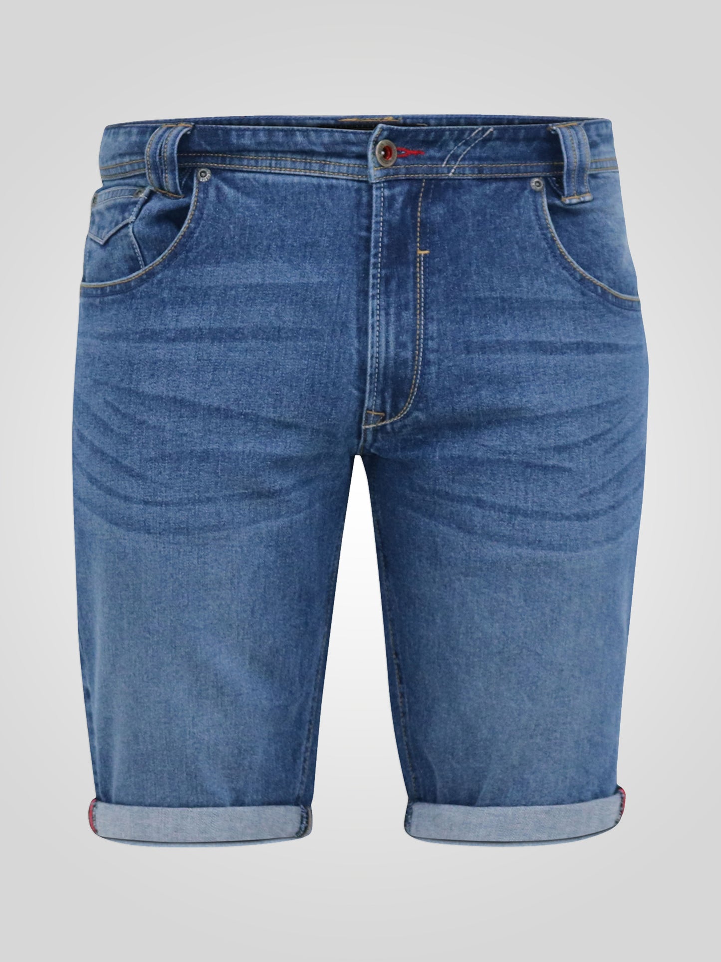 JONES -D555 Blue Stonewash Stretch Denim Shorts