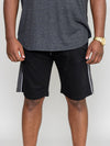 ANDOVER -D555 Black Charcoal Marl Elasticated Waistband Shorts