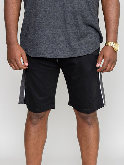 ANDOVER -D555 Black Charcoal Marl Elasticated Waistband Shorts