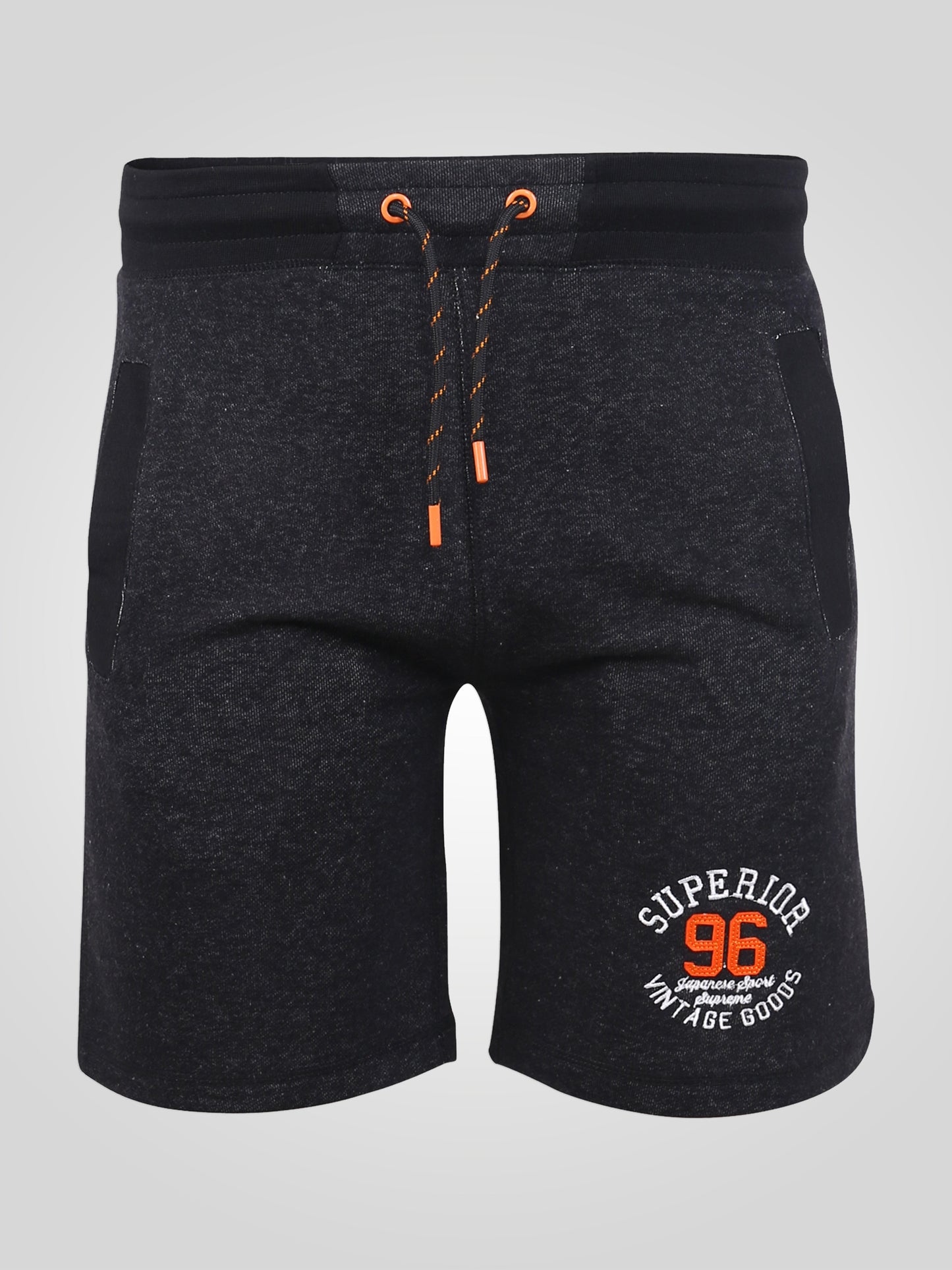 HARLOW 1 -D555 Black Twist Elasticated Waist Loop Back Shorts