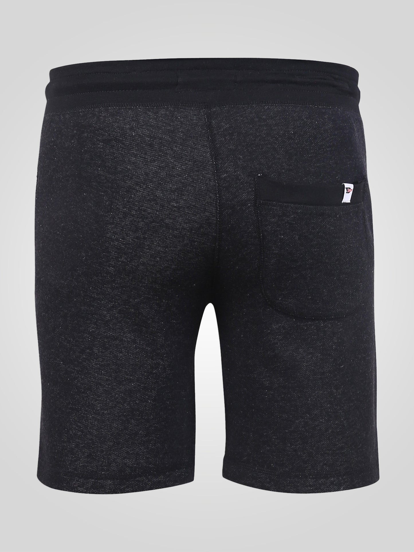 HARLOW 1 -D555 Black Twist Elasticated Waist Loop Back Shorts