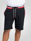 DAGENHAM 1 -D555 Black Elasticated Waist Loop Back Shorts