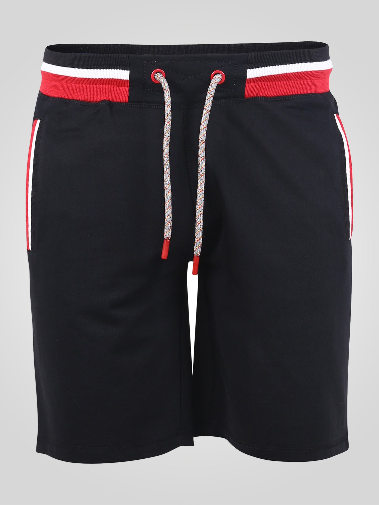 DAGENHAM 1 -D555 Black Elasticated Waist Loop Back Shorts