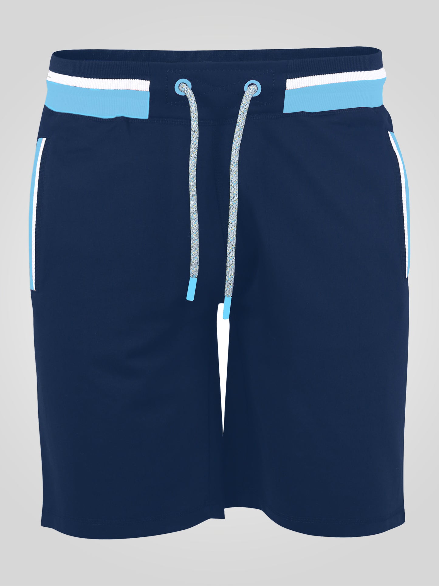 DAGENHAM 2 -D555 Navy Blue Elasticated Waist Loop Back Shorts