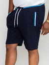 DAGENHAM 2 -D555 Navy Blue Elasticated Waist Loop Back Shorts
