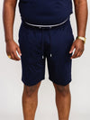 BRANTHAM -D555 Navy Blue Couture Elasticated Waistband Shorts