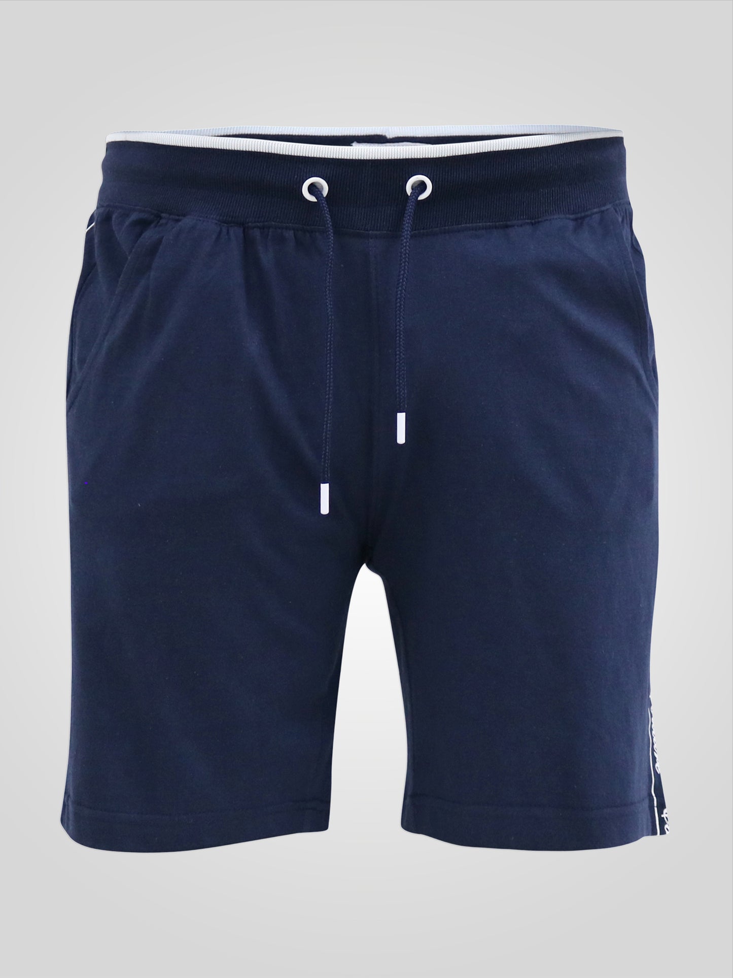 BRANTHAM -D555 Navy Blue Couture Elasticated Waistband Shorts