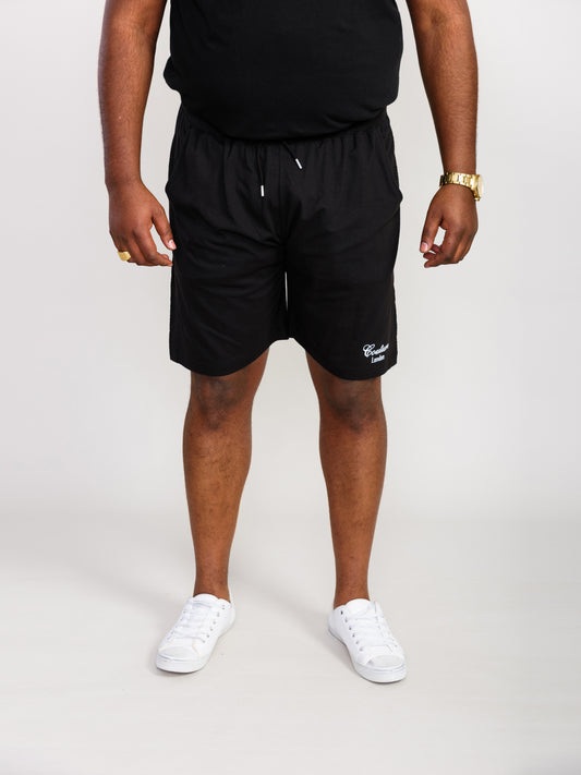 HOLBROOK -D555 Black Couture Elasticated Waistband Shorts