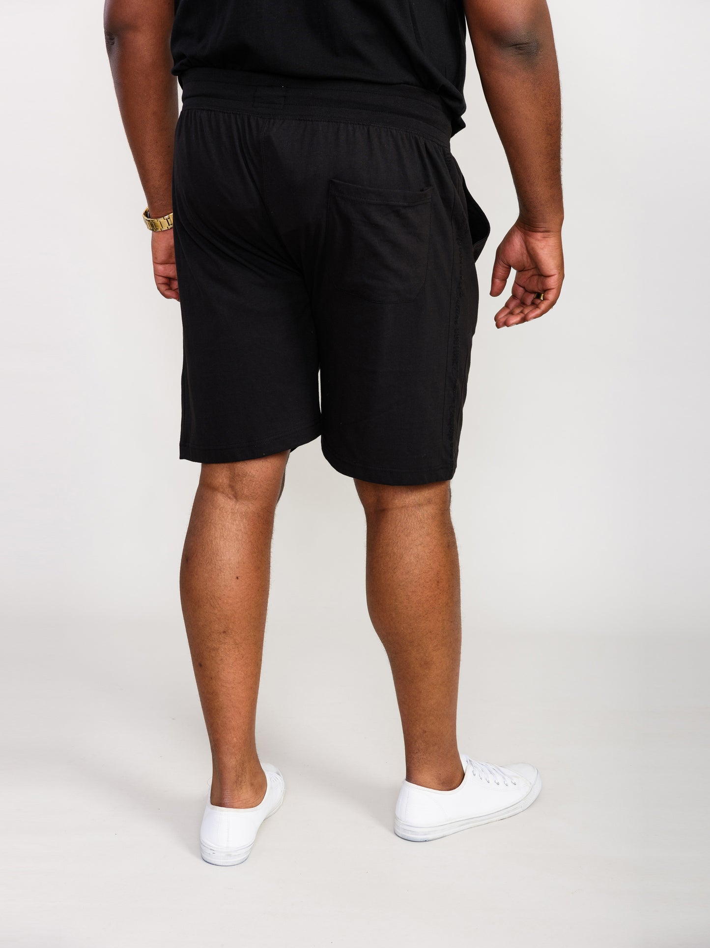 HOLBROOK -D555 Black Couture Elasticated Waistband Shorts
