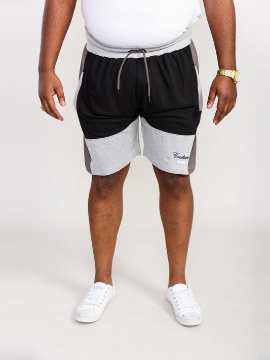 KIRTON -D555 Black/Charcoal Couture Elasticated Waistband Short