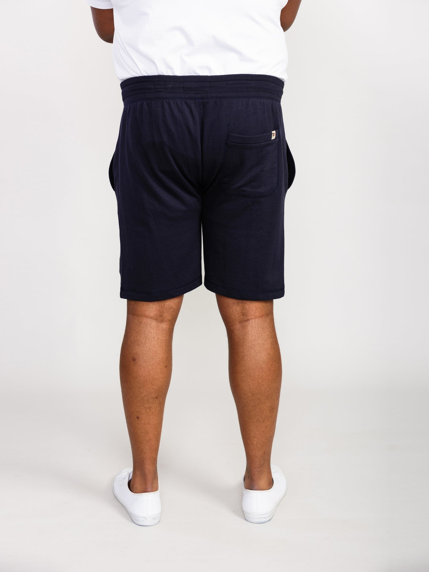 SUTTON 2 -D555 Navy Blue Elasticated Waist Loop Back Shorts