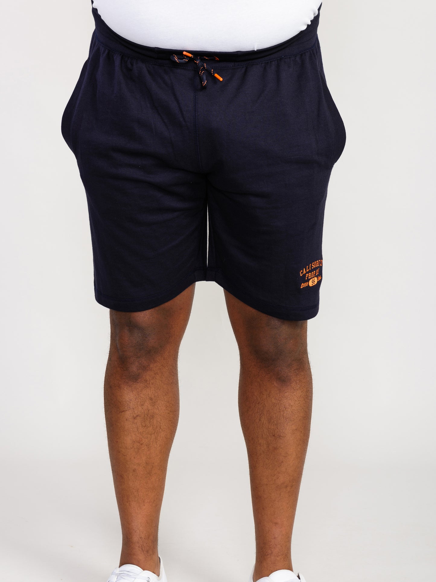 SUTTON 2 -D555 Navy Blue Elasticated Waist Loop Back Shorts