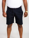 TUNSTALL -D555 Denim Blue Marl Elasticated Waist Loop Back Shorts