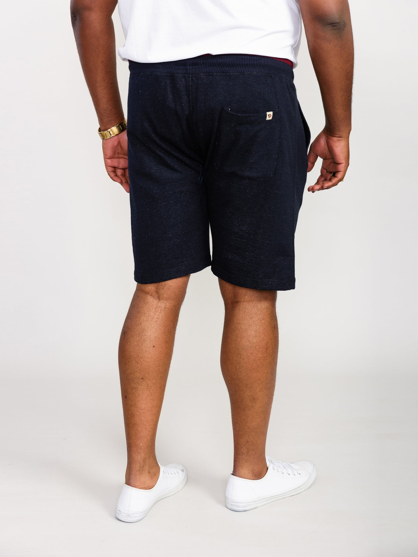 TUNSTALL -D555 Denim Blue Marl Elasticated Waist Loop Back Shorts