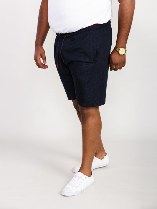 TUNSTALL -D555 Denim Blue Marl Elasticated Waist Loop Back Shorts