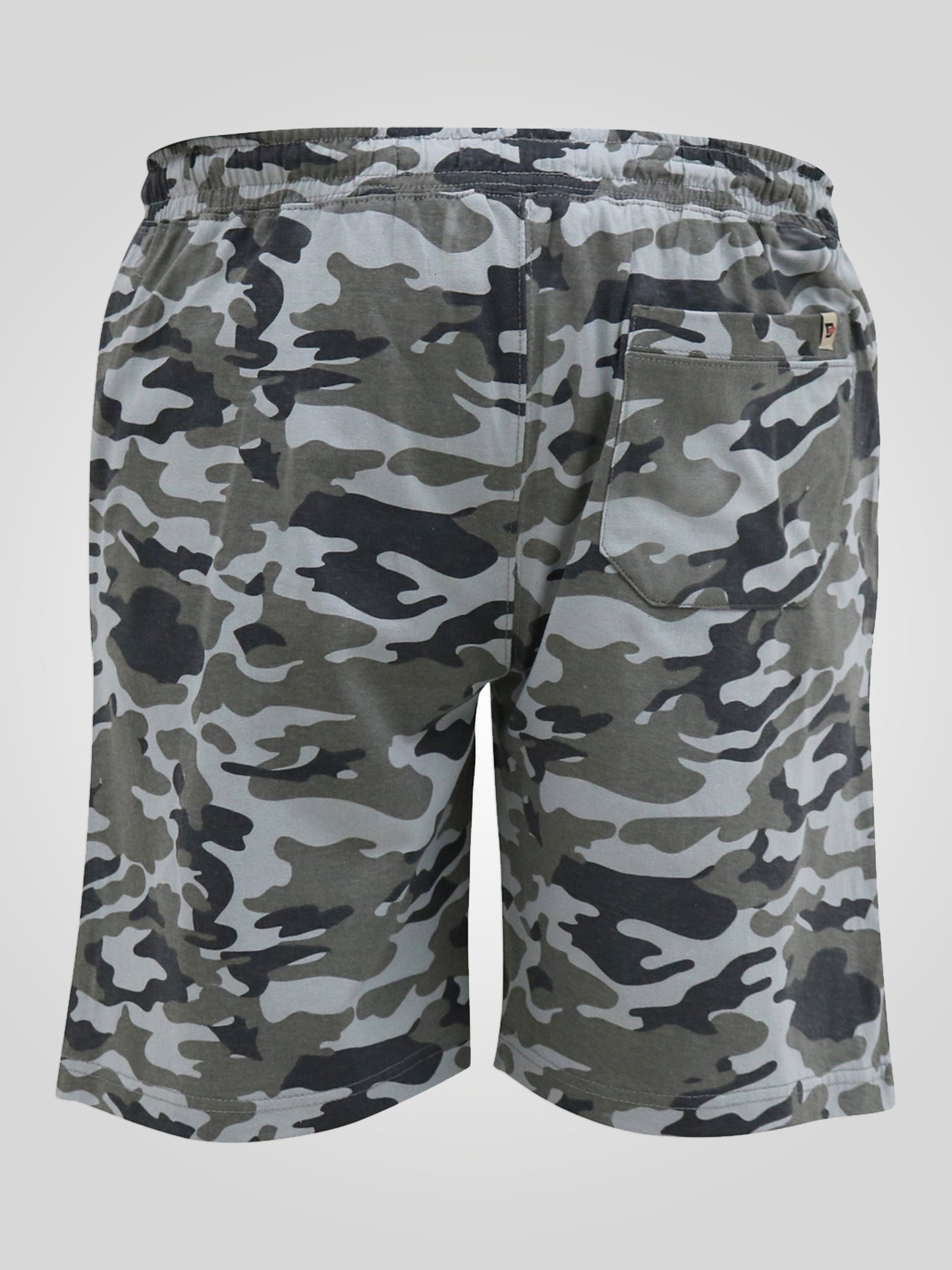 CARLTON -D555 Green Camouflage Elasticated Waist Jersey Camo Short