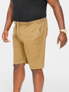 ARIES 2 -D555 Tobacco Brown Full Elastic Waist Stretch Shorts