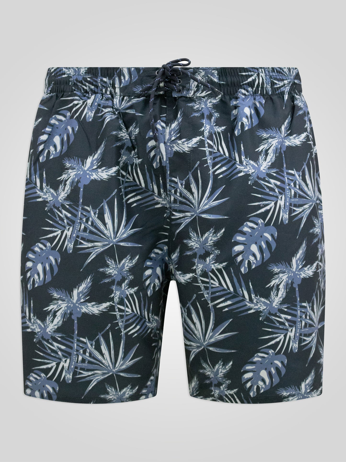 CLEETHORPES -D555 Navy Blue Hawaiian Printed Swim Shorts