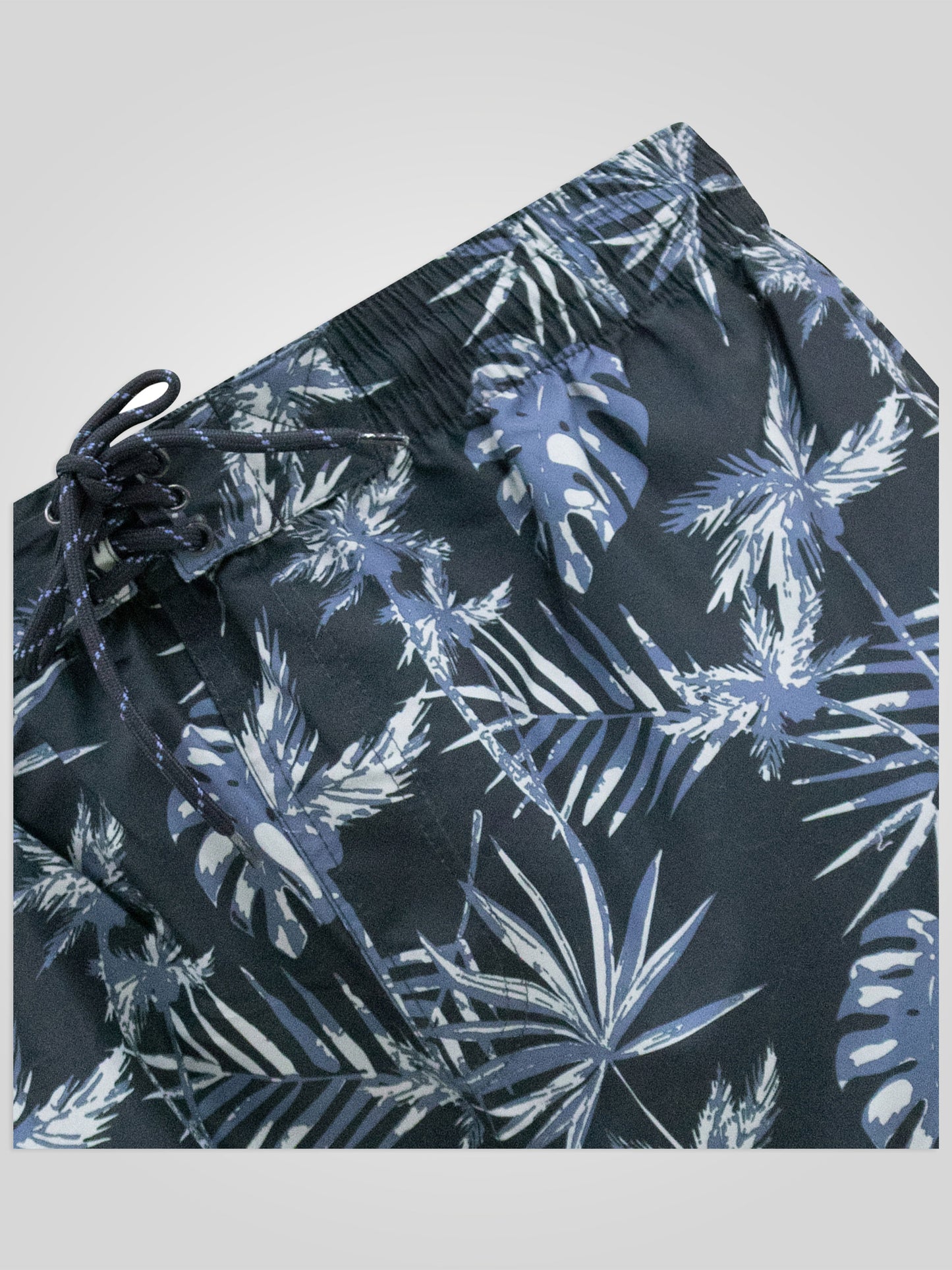 CLEETHORPES -D555 Navy Blue Hawaiian Printed Swim Shorts