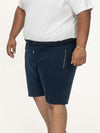 SPALDING -D555 Navy Blue Interlock Shorts with Pin Tuck Front