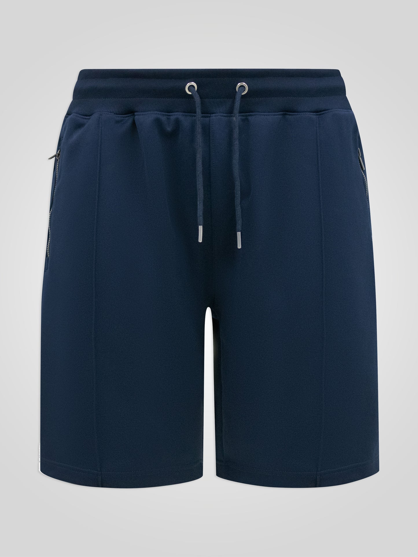 SPALDING -D555 Navy Blue Interlock Shorts with Pin Tuck Front