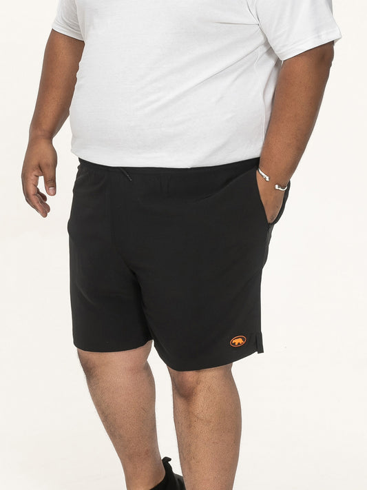 HULL-D555 Navy Blue Stretch Swim Shorts with Compression Lining