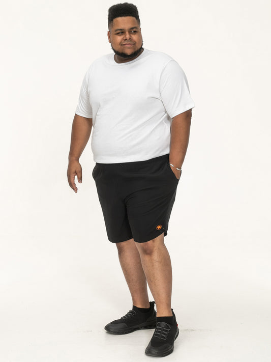 HULL-D555 Navy Blue Stretch Swim Shorts with Compression Lining