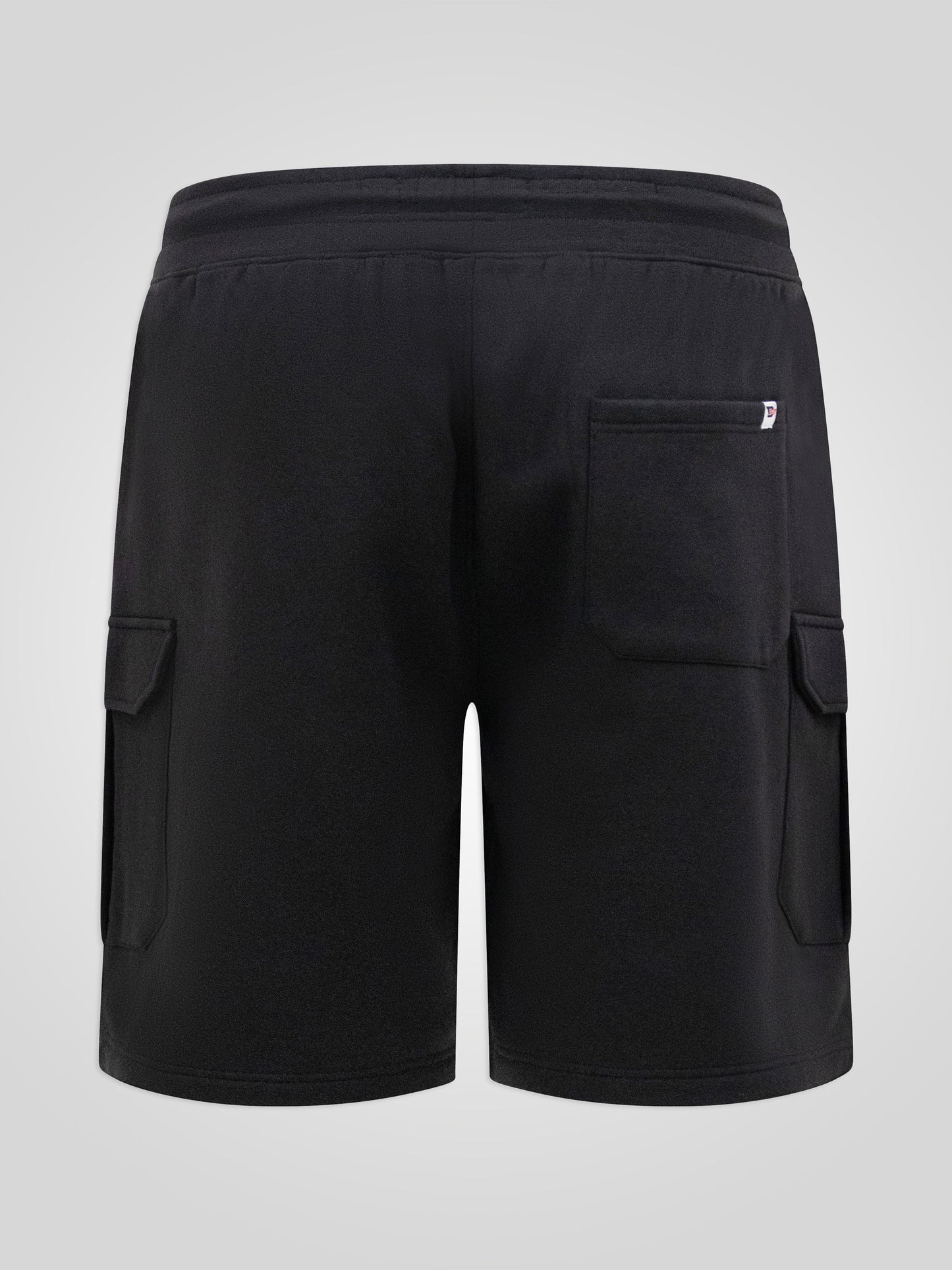 WIGAN 2-D555 Black Elasticated Waist Fleece Cargo Shorts