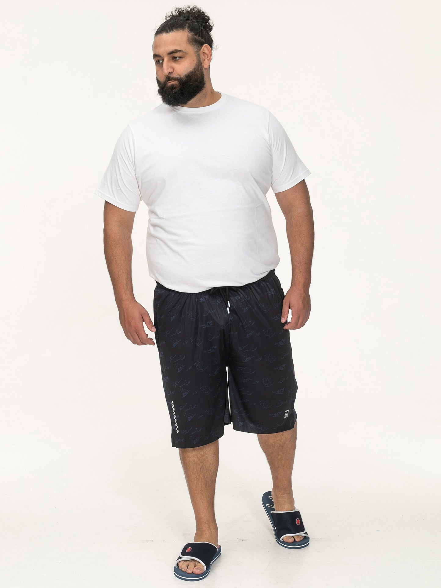 WOKING-D555 Navy Blue Dry Wear Lightweight Performance Stretch Shorts