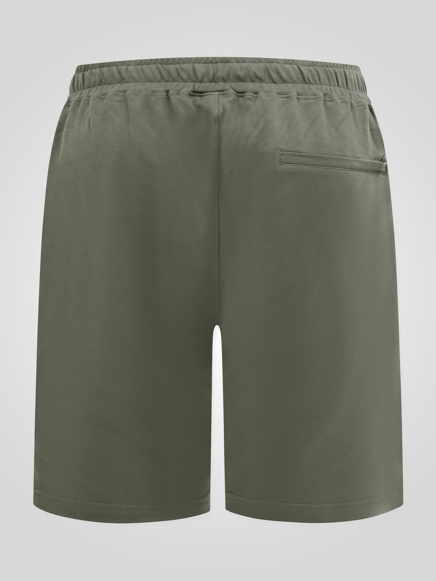 MITCHELL1 -D555 Khaki Green Elasticated Waist Stretch Shorts