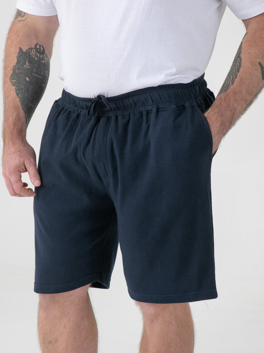 MITCHELL2 -D555 Navy Blue Elasticated Waist Stretch Shorts