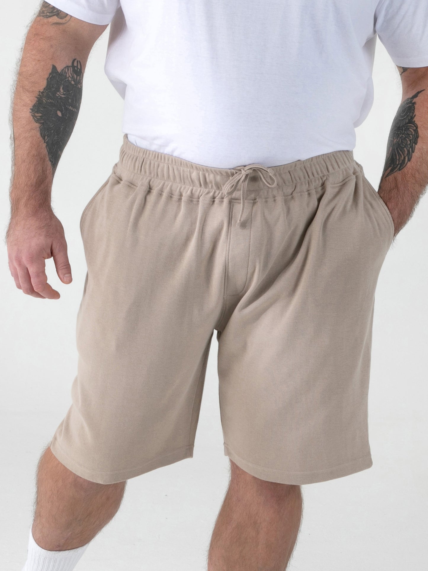 MITCHELL 3 -D555 Stone Elasticated Waist Stretch Shorts