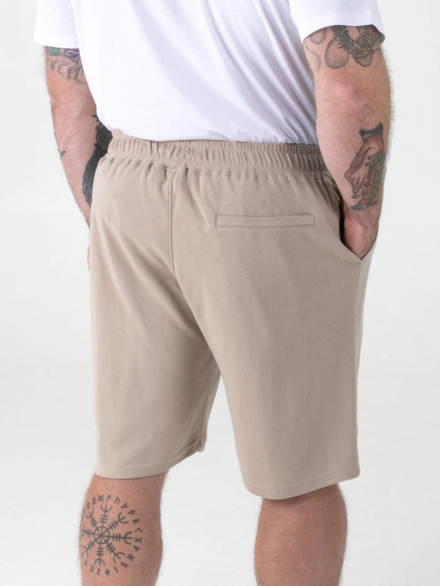 MITCHELL 3 -D555 Stone Elasticated Waist Stretch Shorts