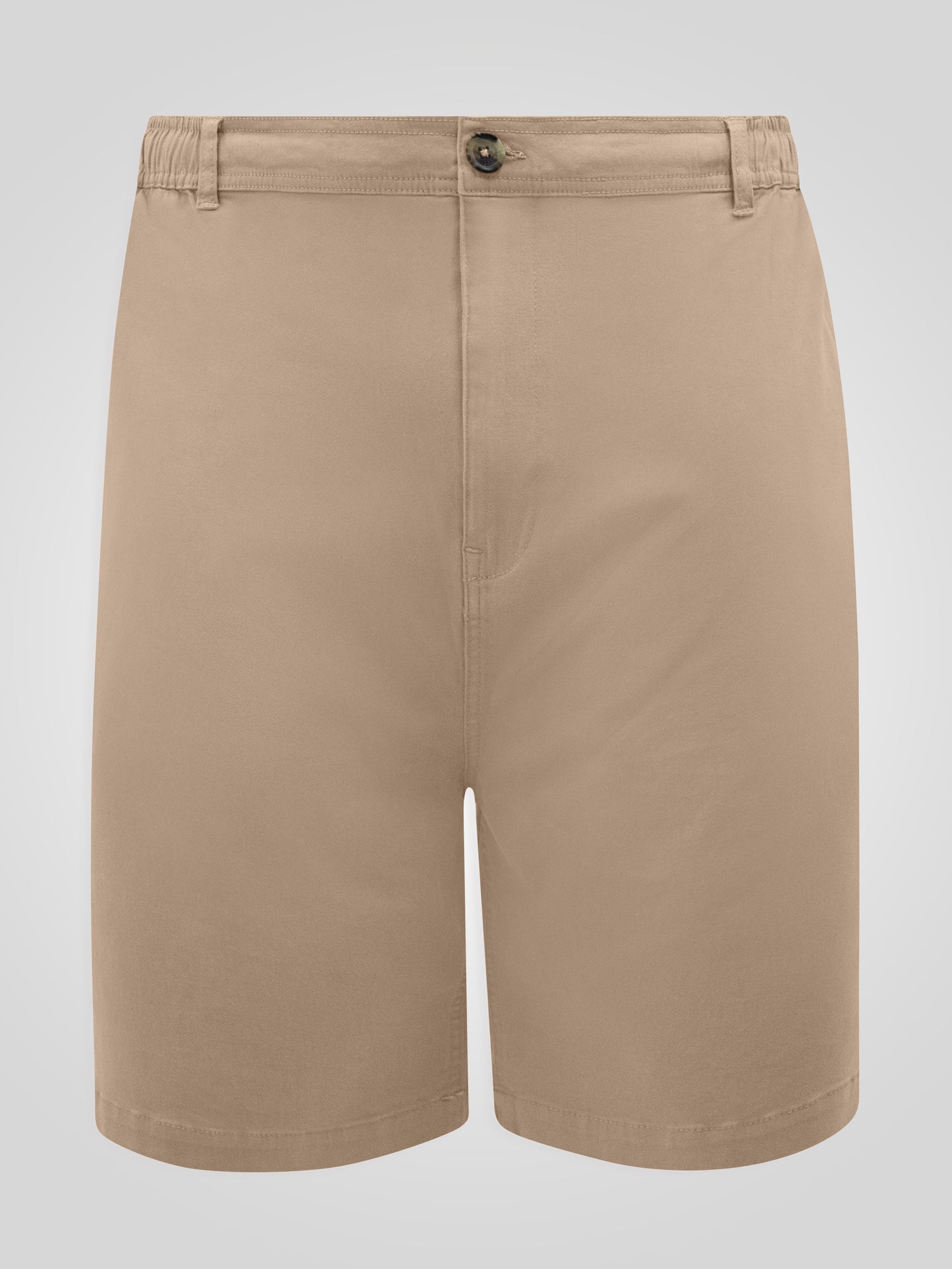 SPENCER 1 -D555 Stone Full Elastic Waist Stretch Shorts with Drawcord