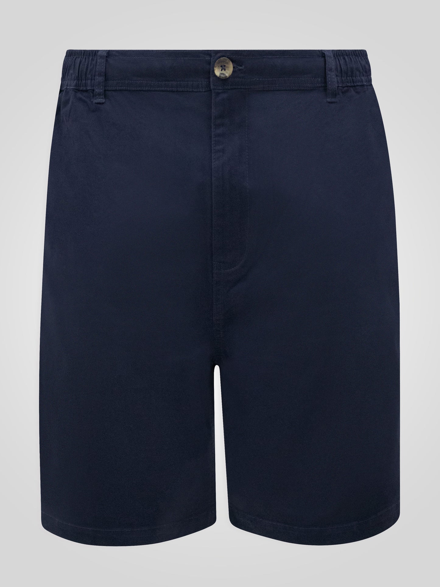 SPENCER 2 -D555 Navy Blue Full Elastic Waist Stretch Shorts with Drawcord