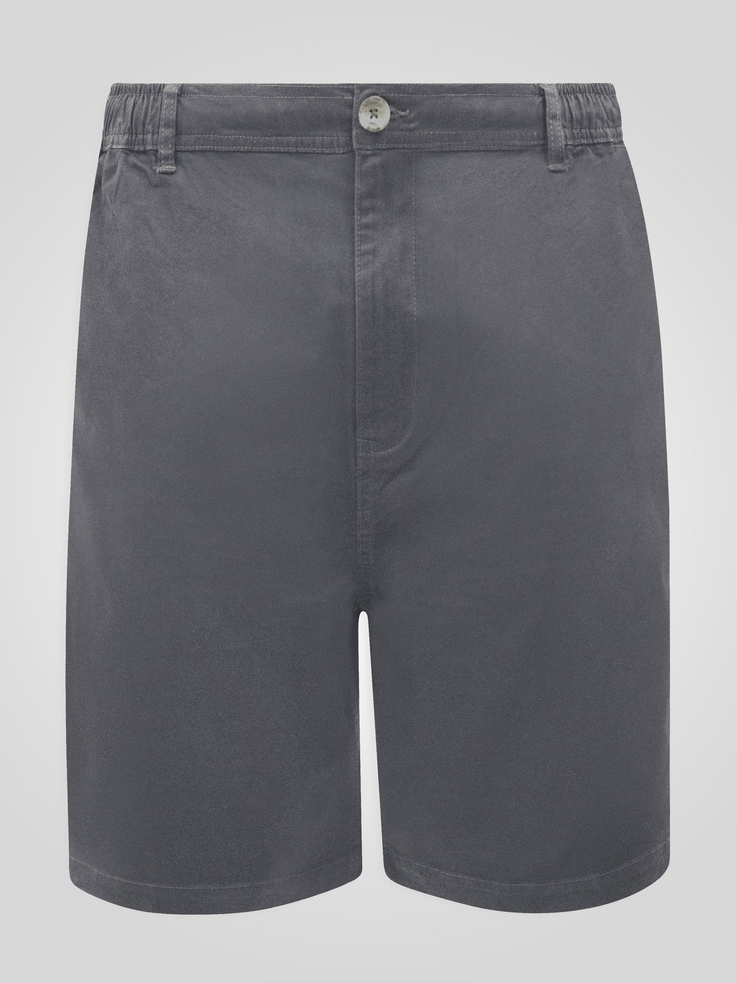 SPENCER 3 -D555 Steel Grey Full Elastic Waist Stretch Shorts with Drawcord