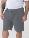 SPENCER 3 -D555 Steel Grey Full Elastic Waist Stretch Shorts with Drawcord