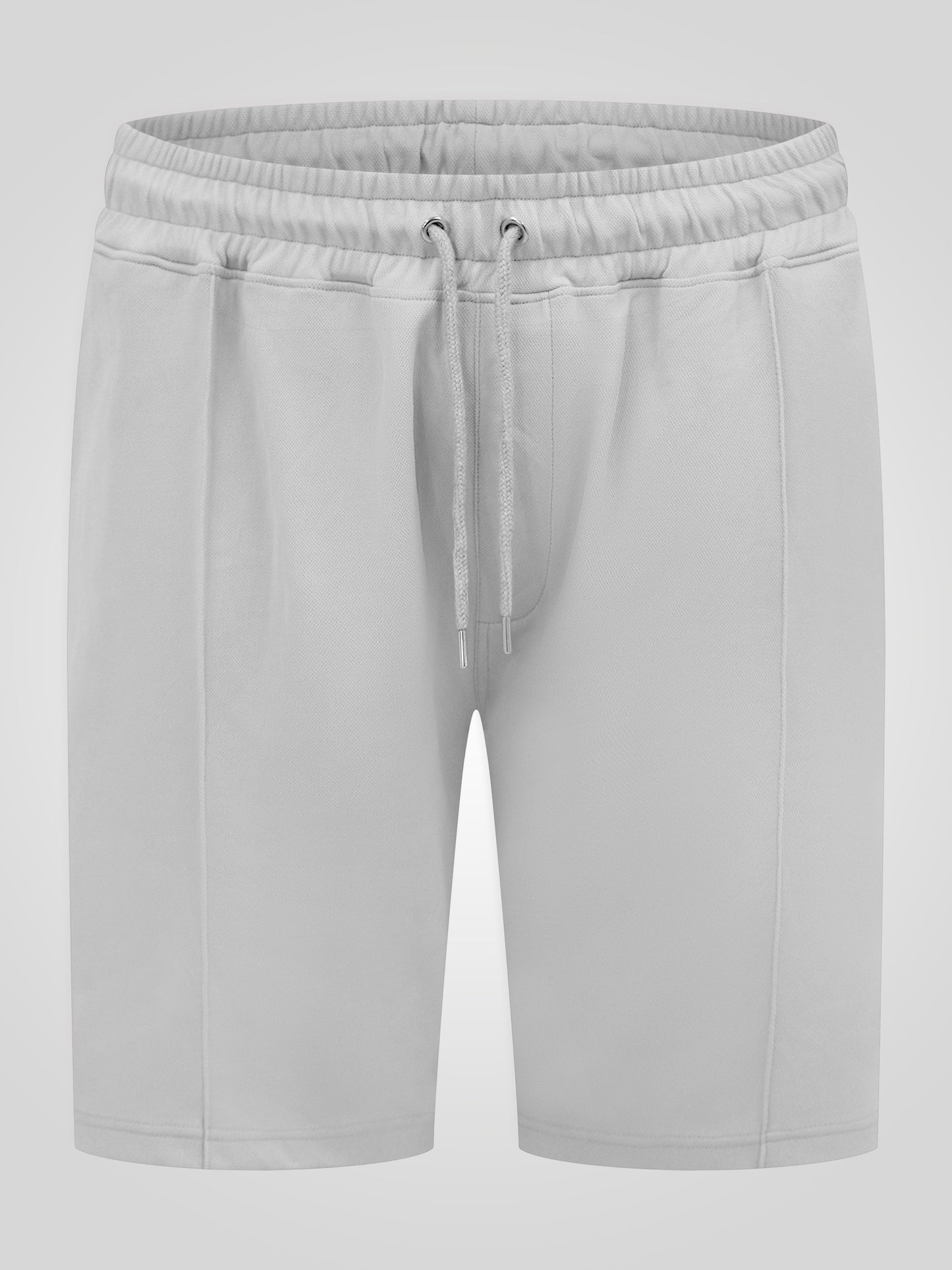 TURNER -D555 Stone Stretch Pique Elasticated Waist Shorts With Pin Tuck Front