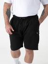 ROBINSON 1 -D555 Black Elasticated Waist Fleece Cargo Shorts with Bear Logo