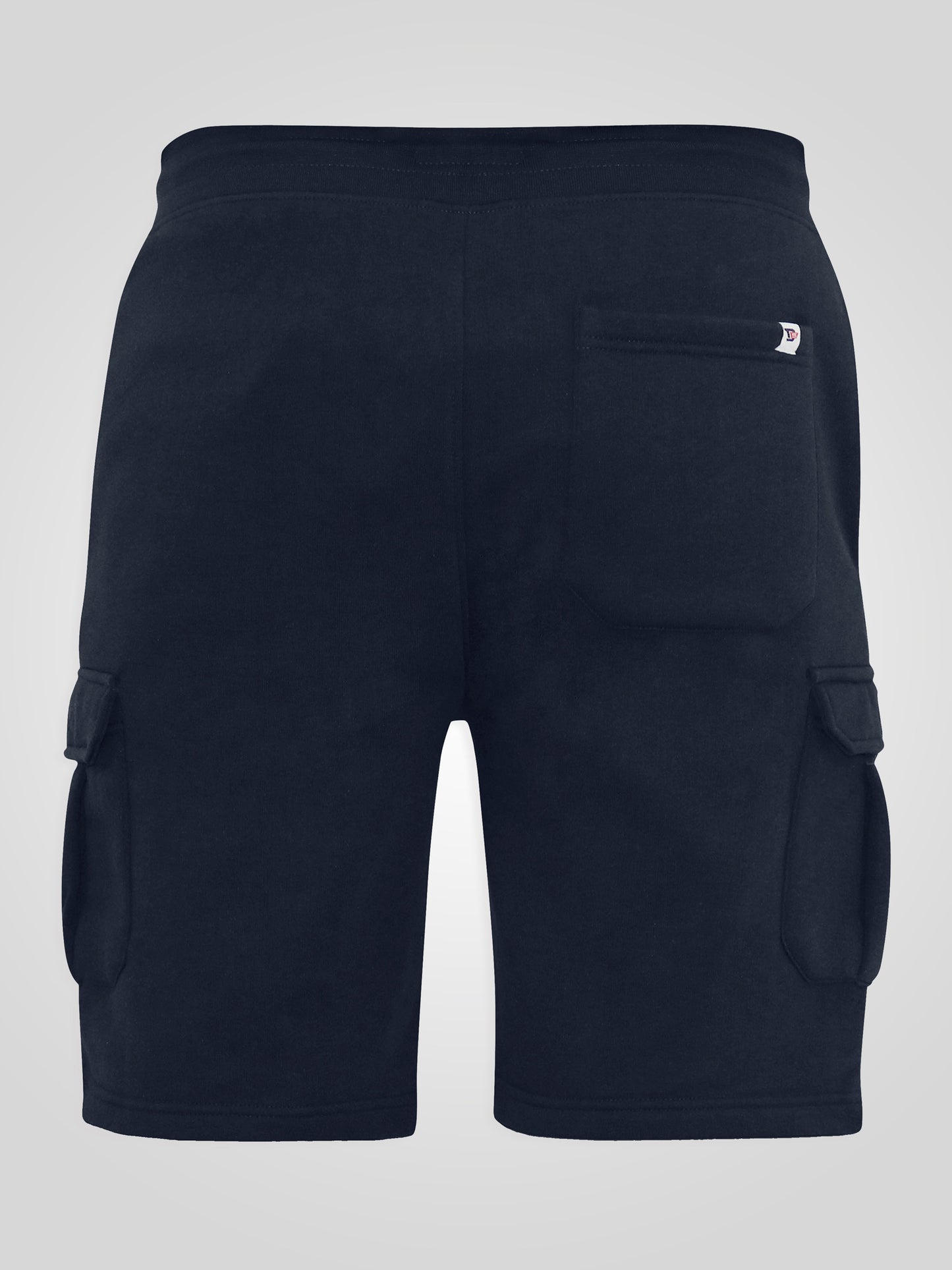 ROBINSON 2 -D555 Navy Blue Elasticated Waist Fleece Cargo Shorts with Bear Logo
