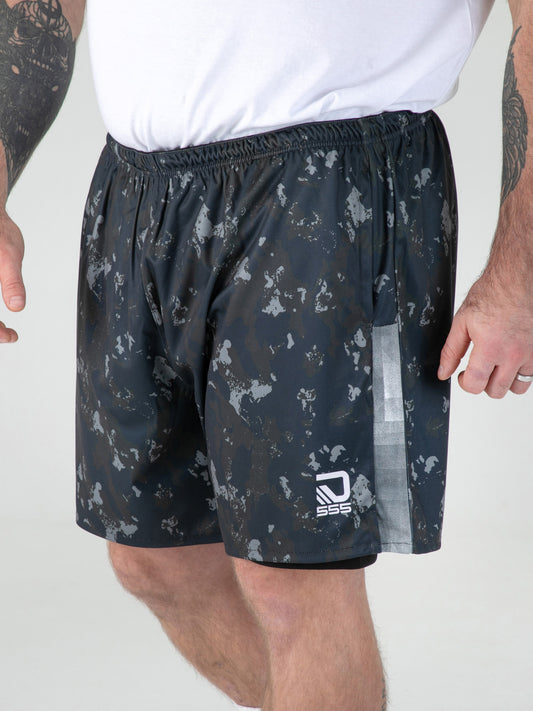 COLLINS -D555 Green Camouflage Dry Wear Elasticated Short with Compression Lining